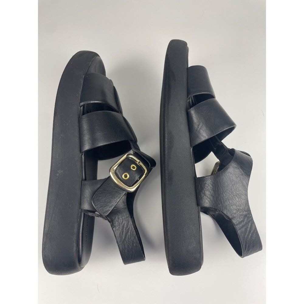 Nordstrom Women's 8.5M Noavea Lea Leather Chunky Strappy Slingback Buckle Sandal - Picture 8 of 11